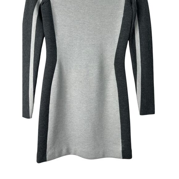 Athleta Boreal Sweater Dress Size XXS Grey Colorblock Wool Blend Fitted Bodycon - Picture 3 of 10